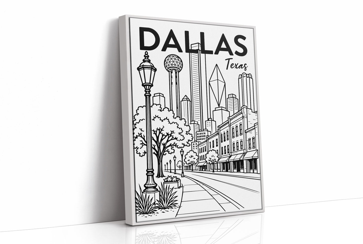 Dallas, Streetlamp Sketch