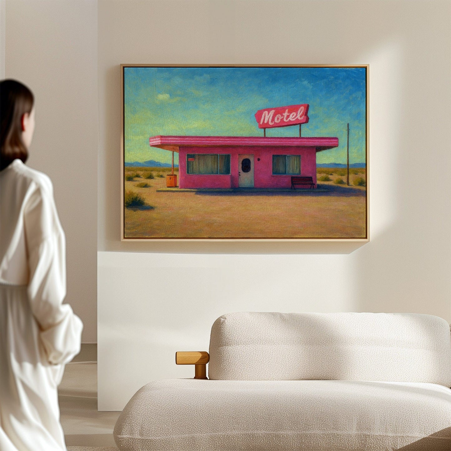 Desert Dream – Retro Pink Motel Wall Art