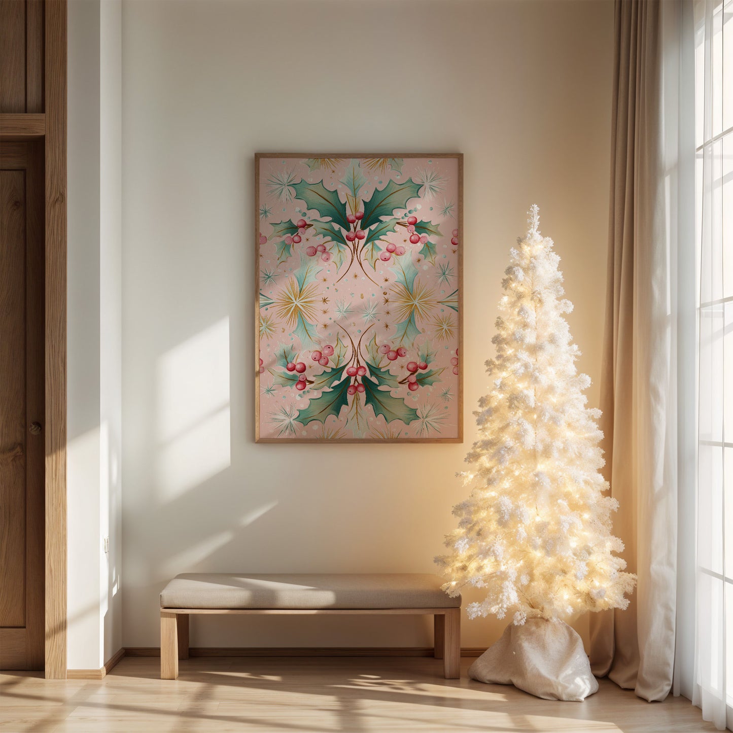 Holly Berries Dance In Winter Light