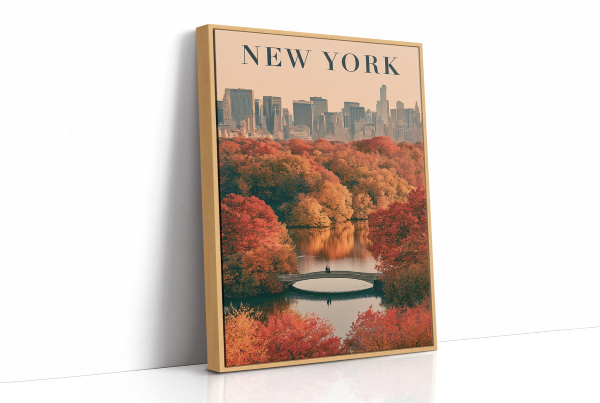 Central Park Autumn Bow Bridge