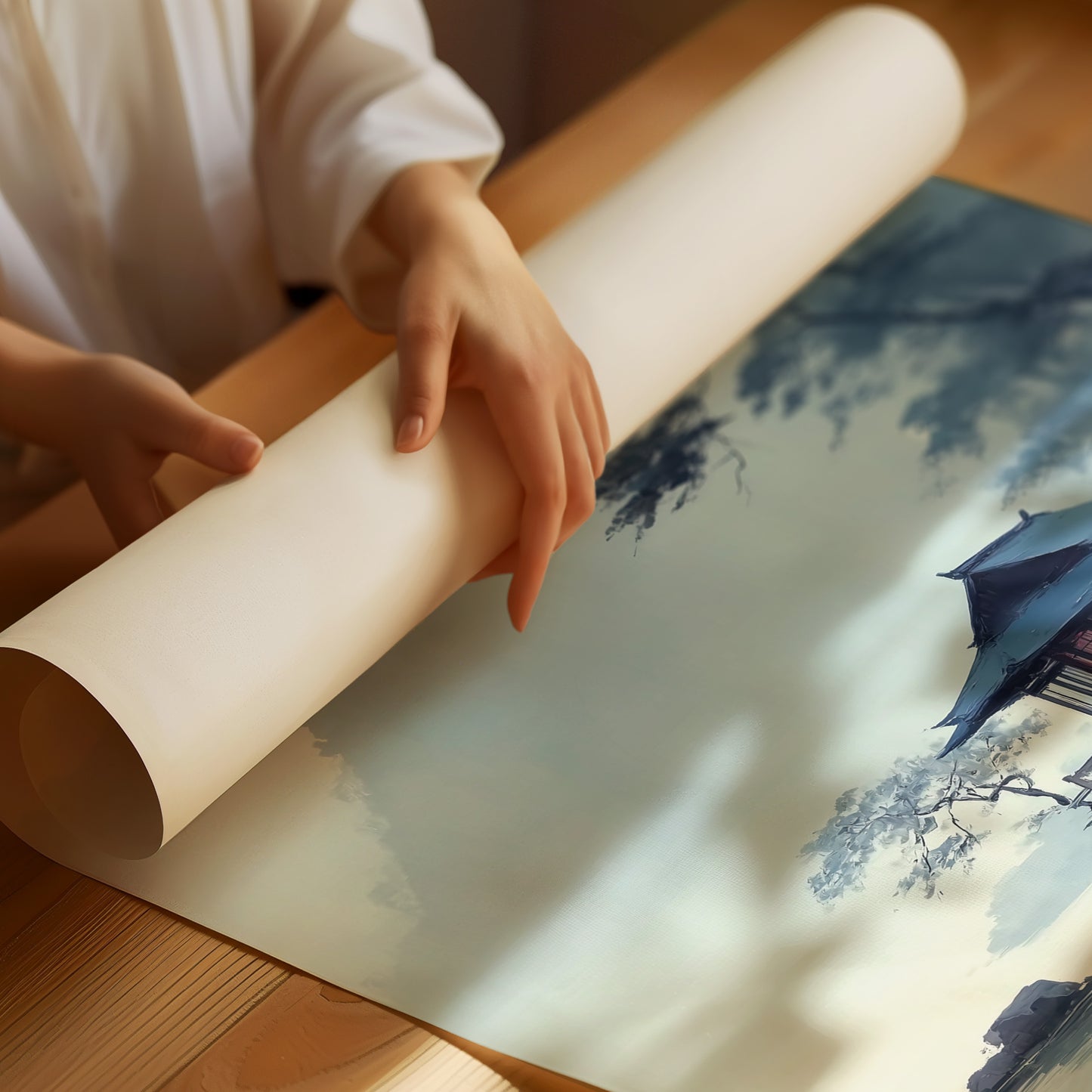 Misty Lake House Finds Morning Peace