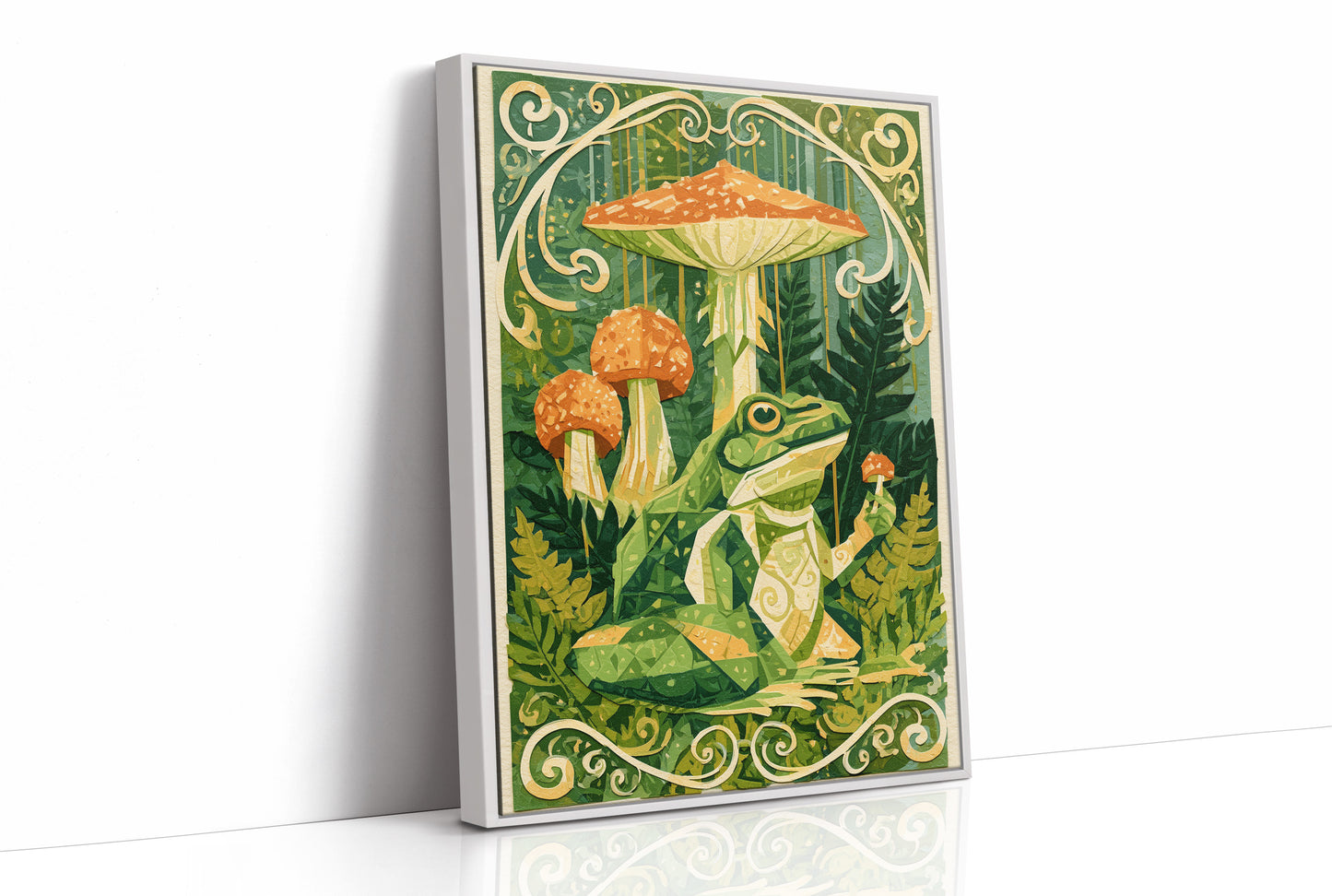 Forest Art Nouveau: Frog & Toadstool