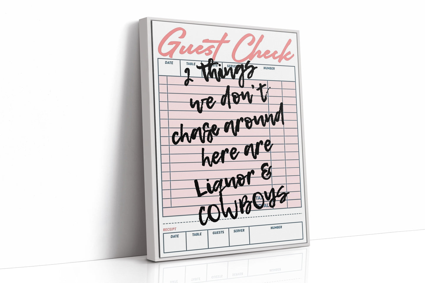 Dinner Notes On Pink Paper