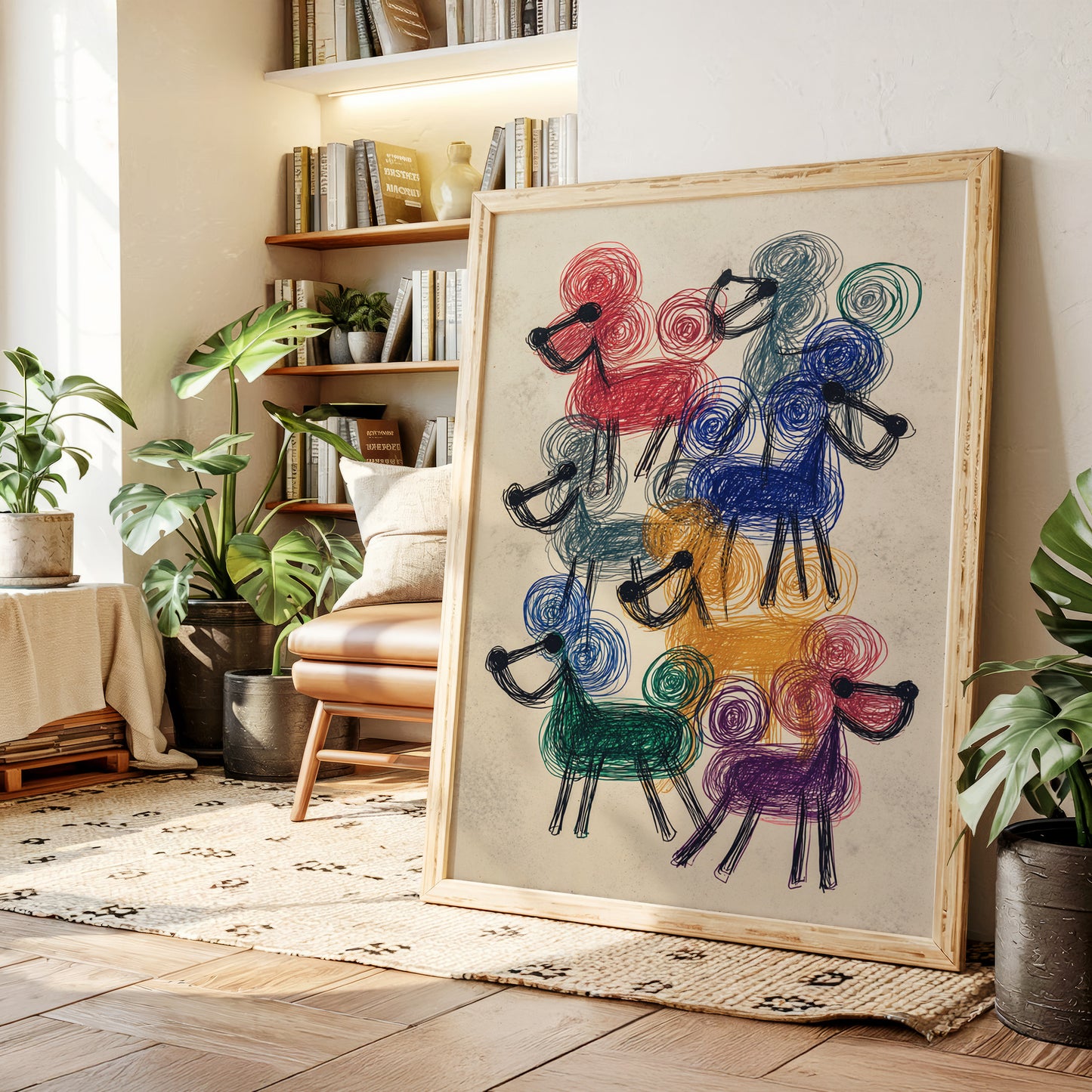 A Parade of Playful Poodles