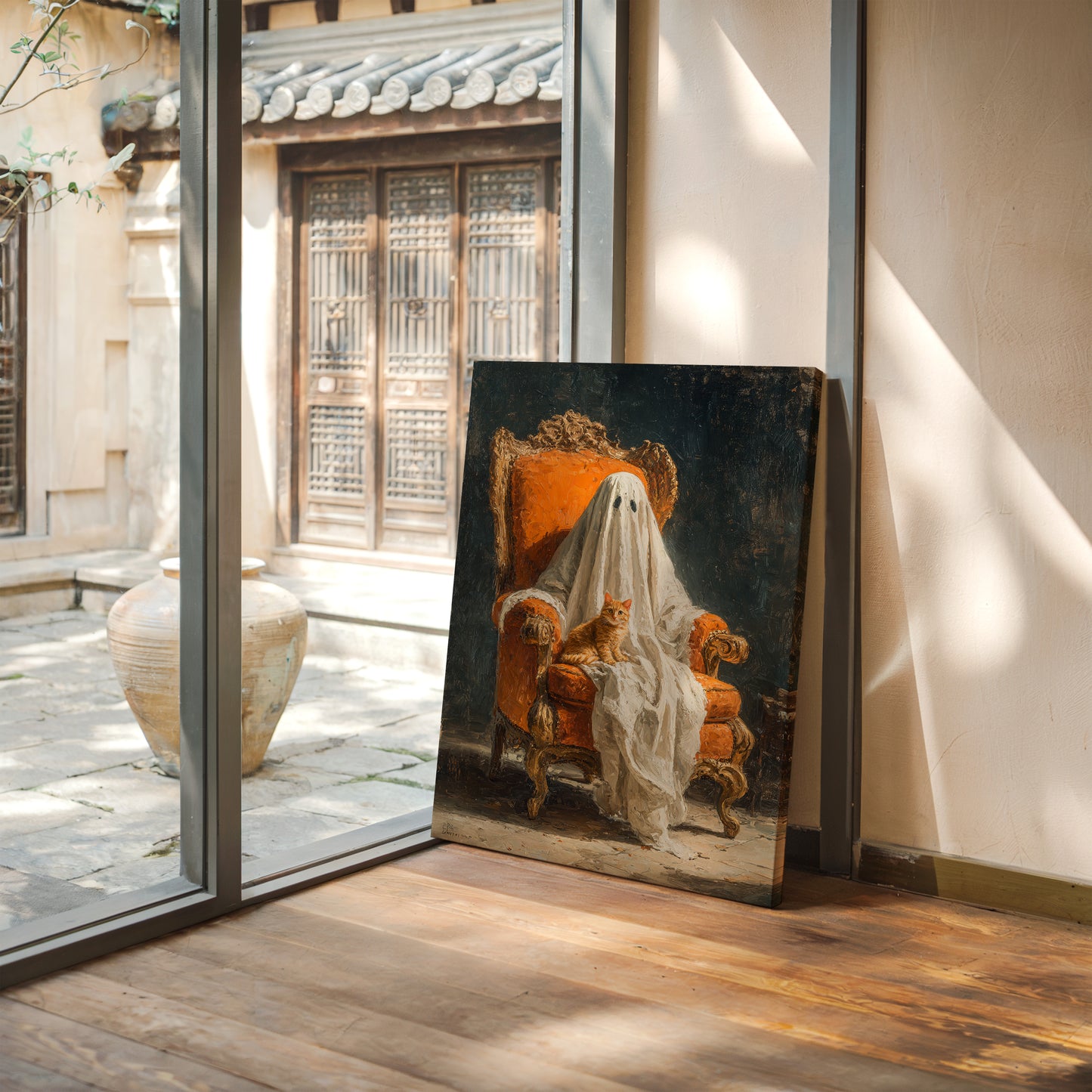 The Guardian in White Drapes