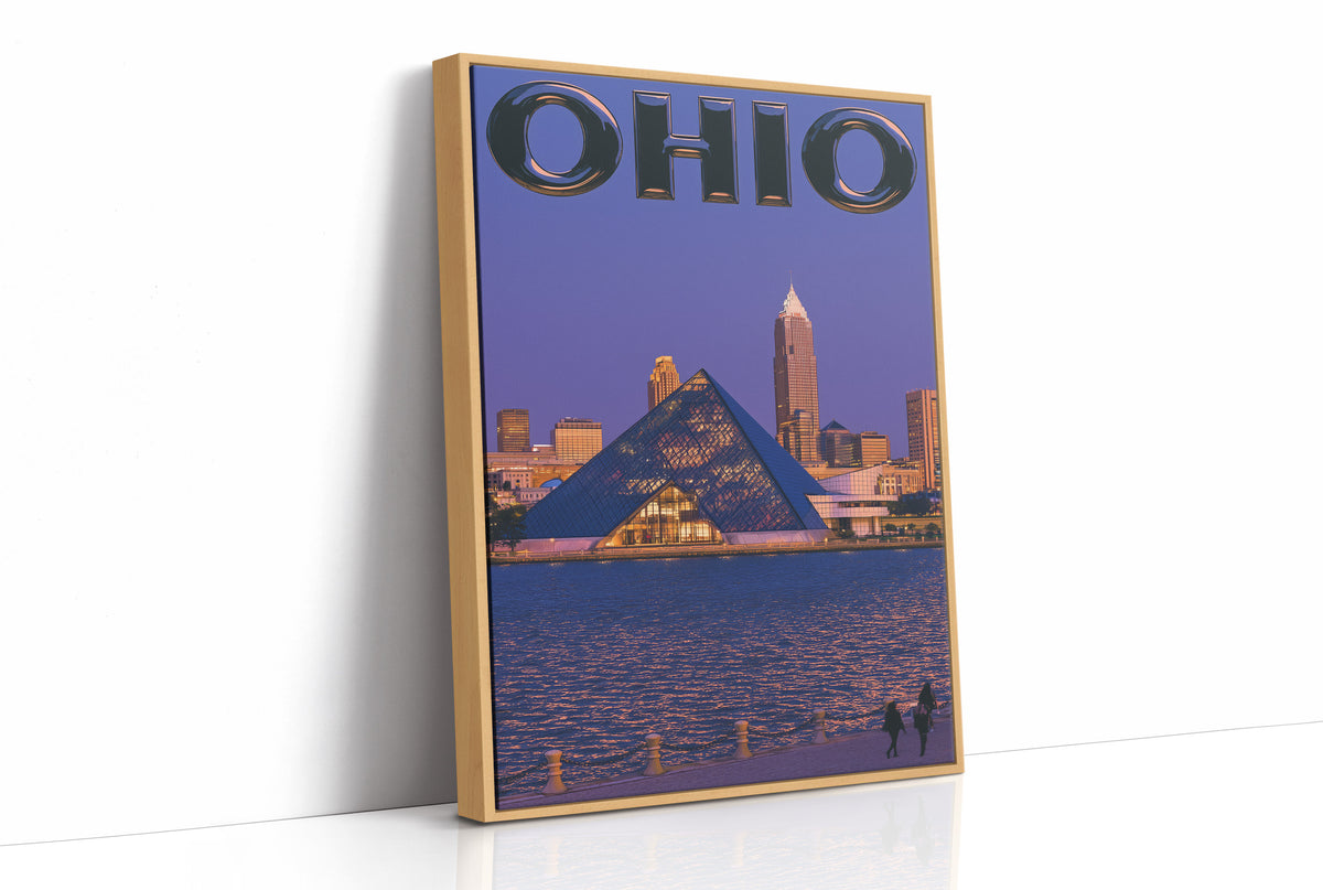 Cleveland Skyline Twilight Waterfront