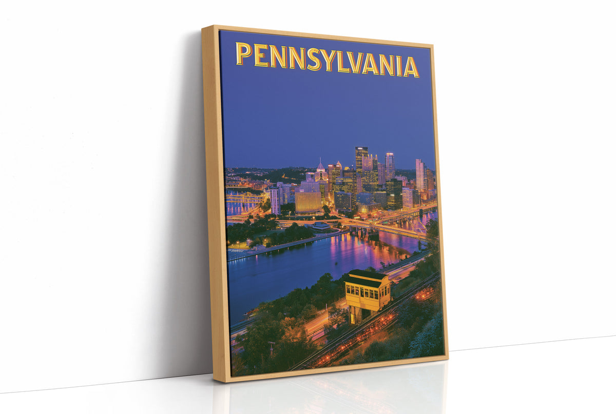 Pittsburgh Skyline Night Incline
