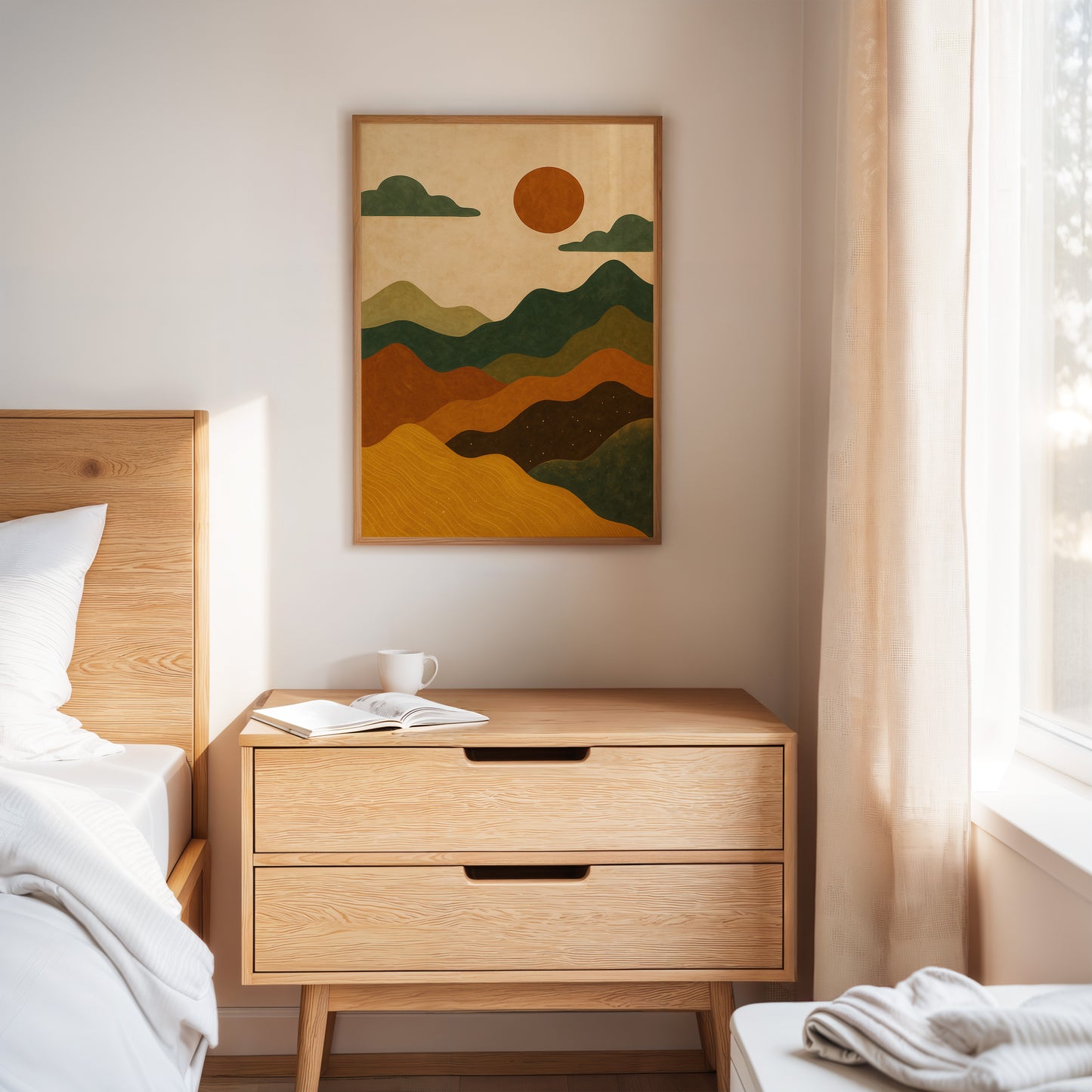 Desert Dunes Under Burnt Sun