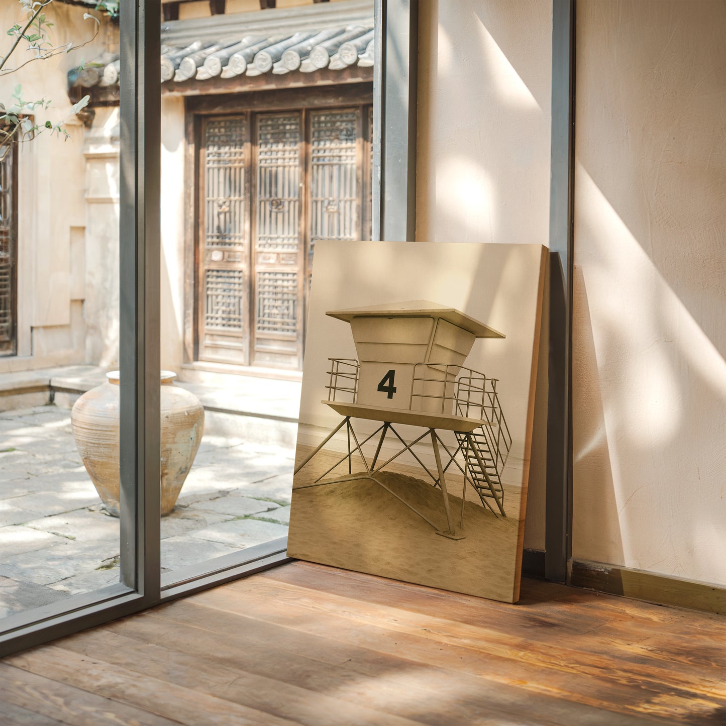 Lifeguard Tower No 4 in Sepia Calm