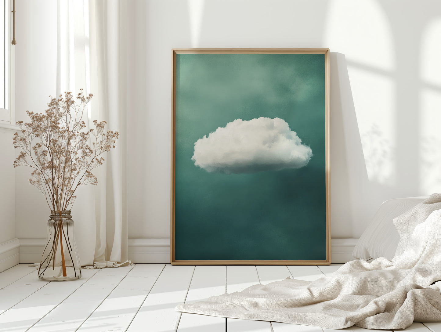 Gentle Cloud over Seafoam Sky