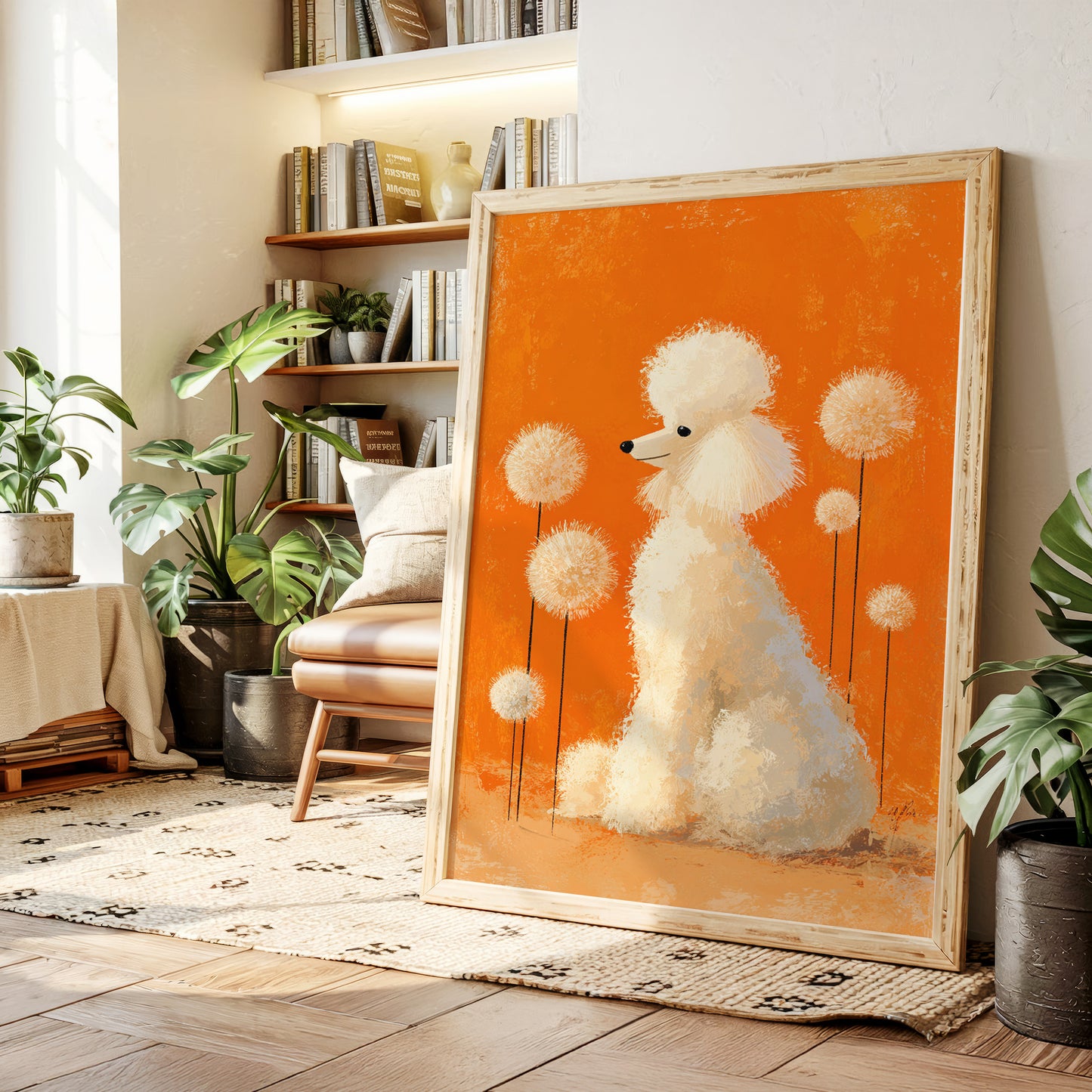 A Poodle's Playful Garden