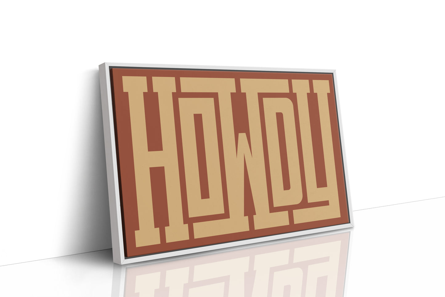 Retro Terracotta Howdy Typography Print