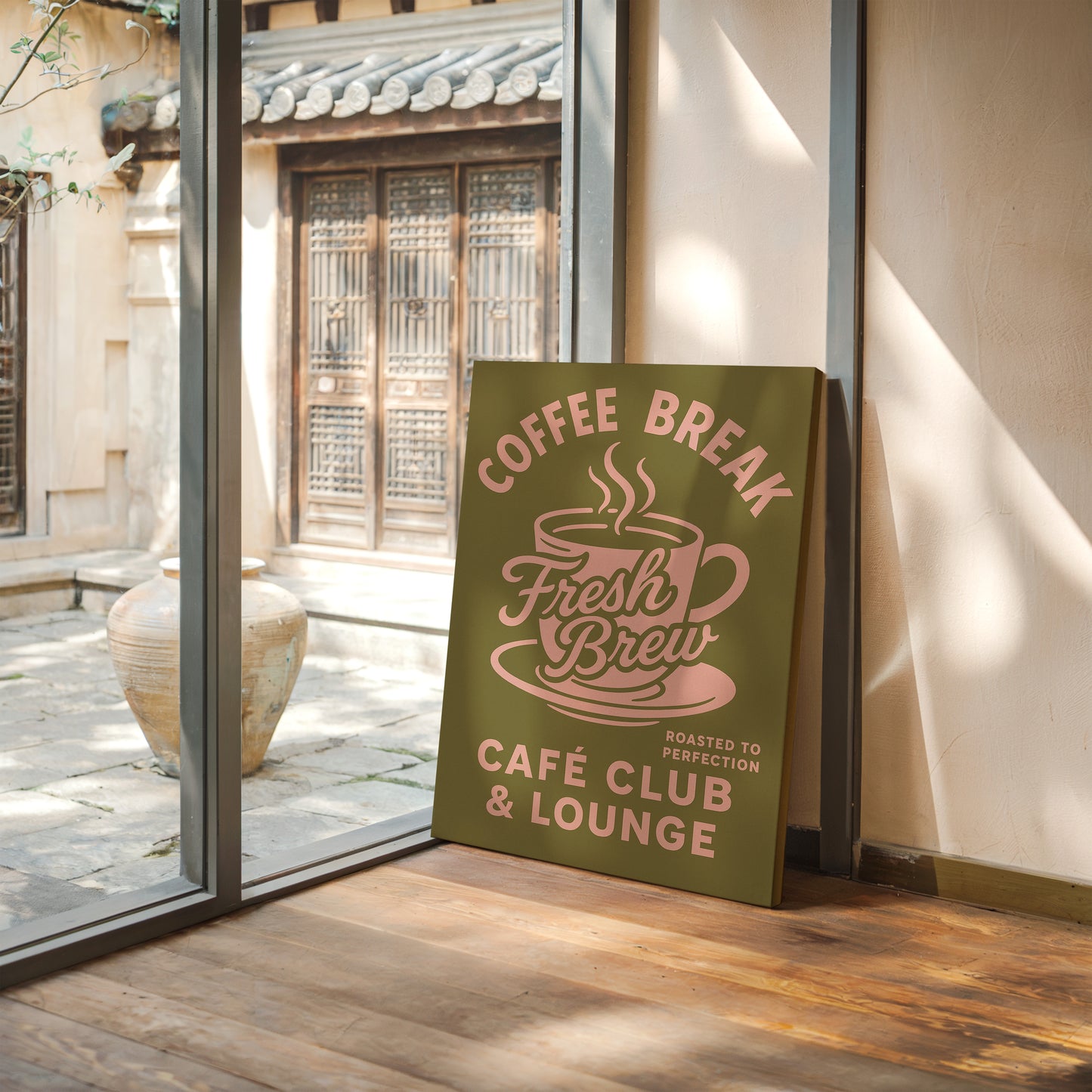 Fresh Brew Retro Coffee Poster