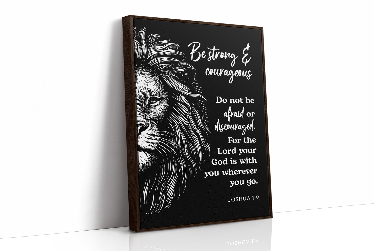 Be Strong and Courageous Lion Scripture