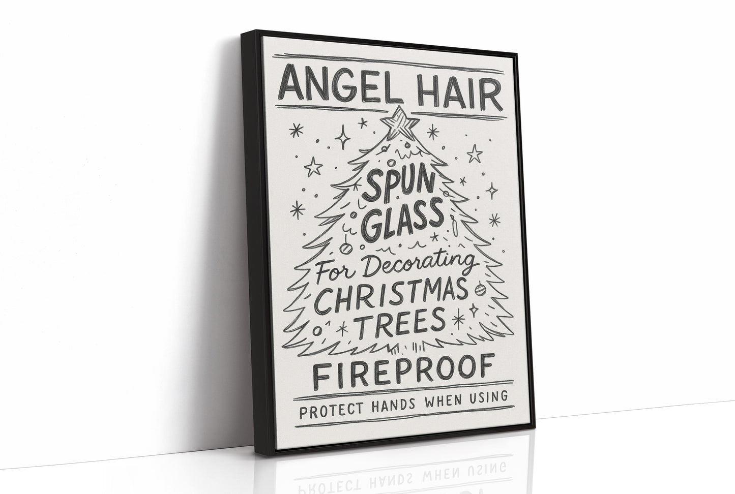 Vintage Holiday Instructions Framed