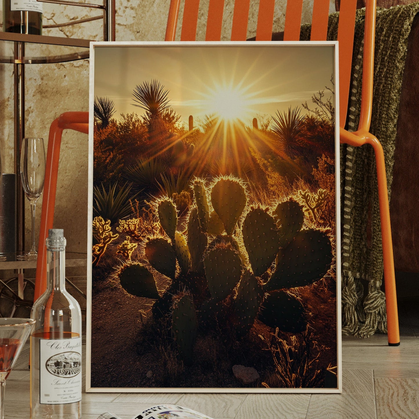 Desert Light Prickly Pear at Sunset