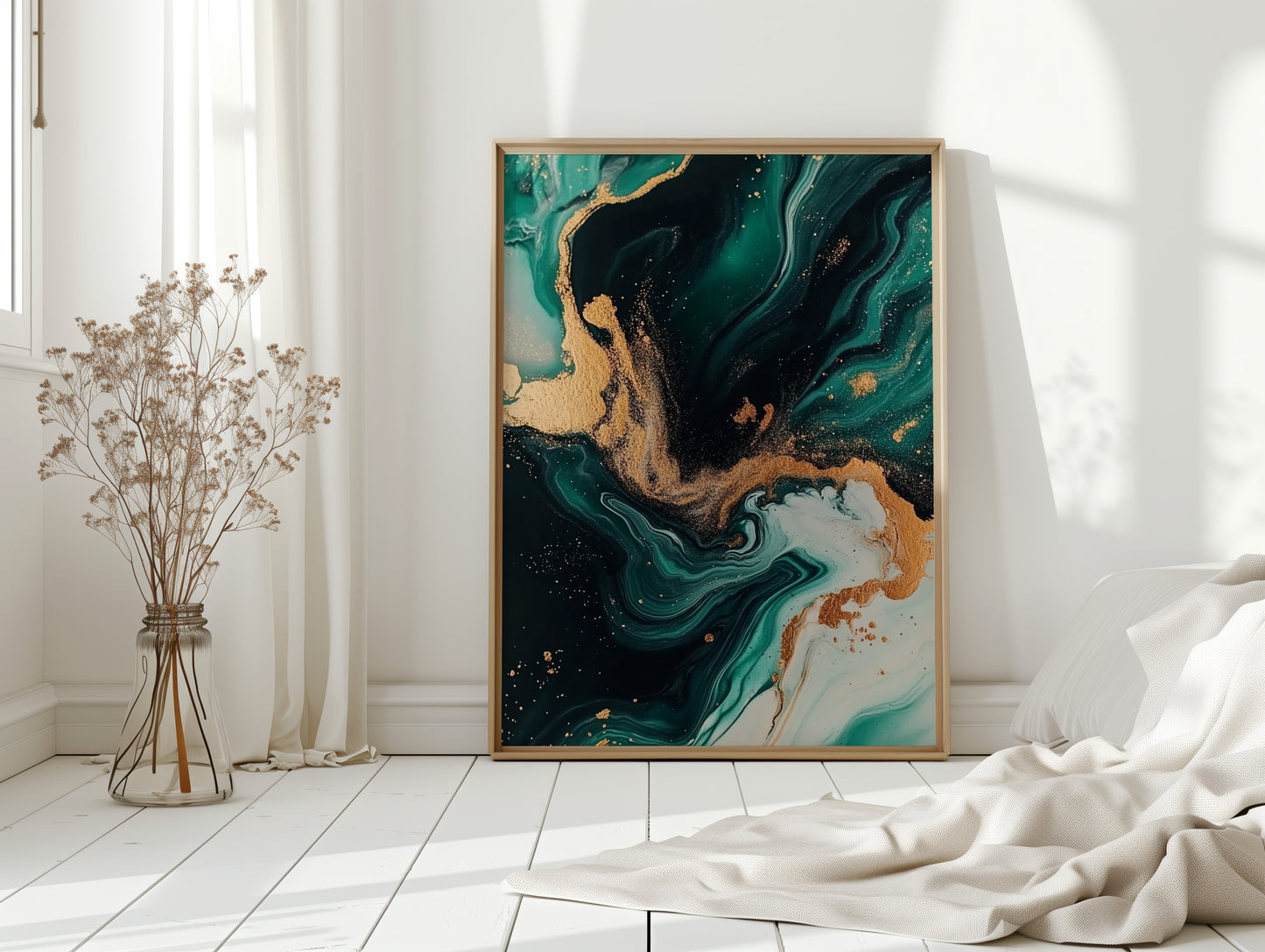 Emerald Flame and Gilded Flow