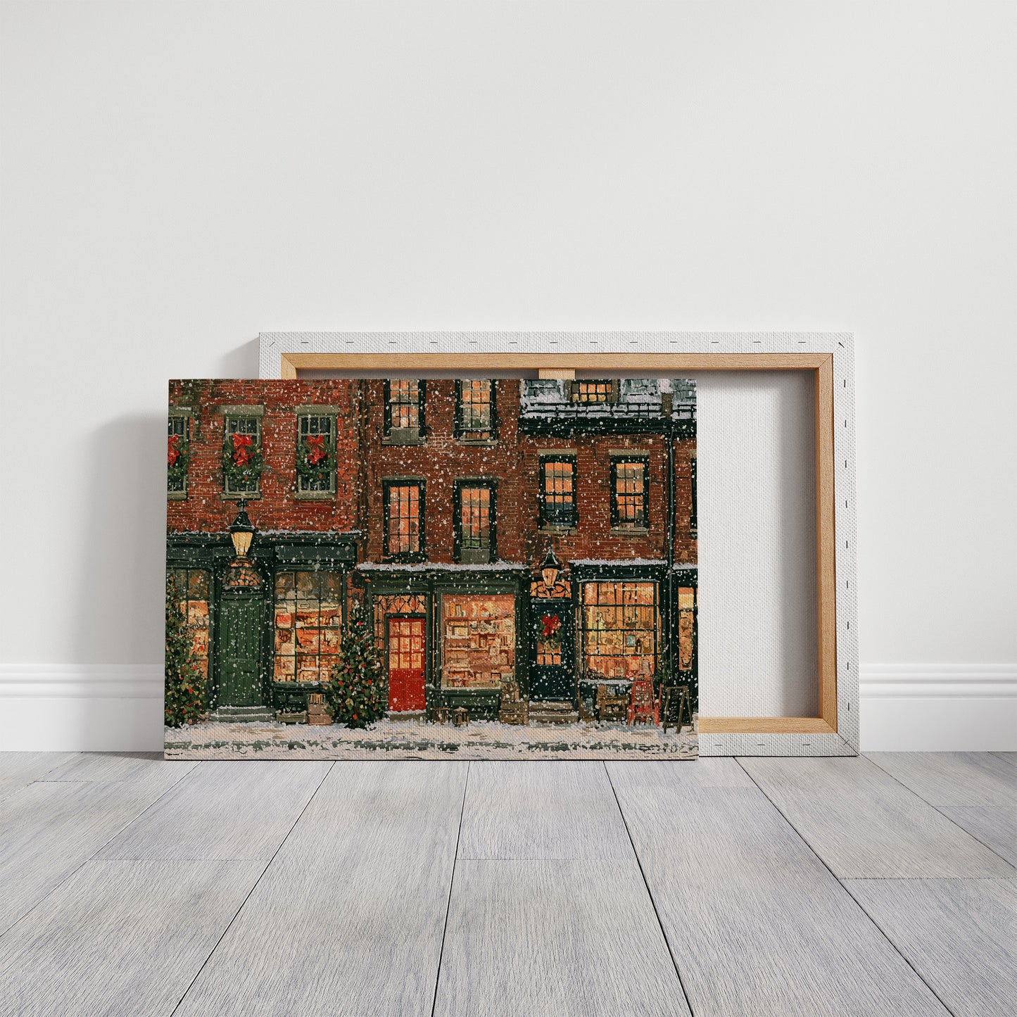 Snowfall On Old Brick Row