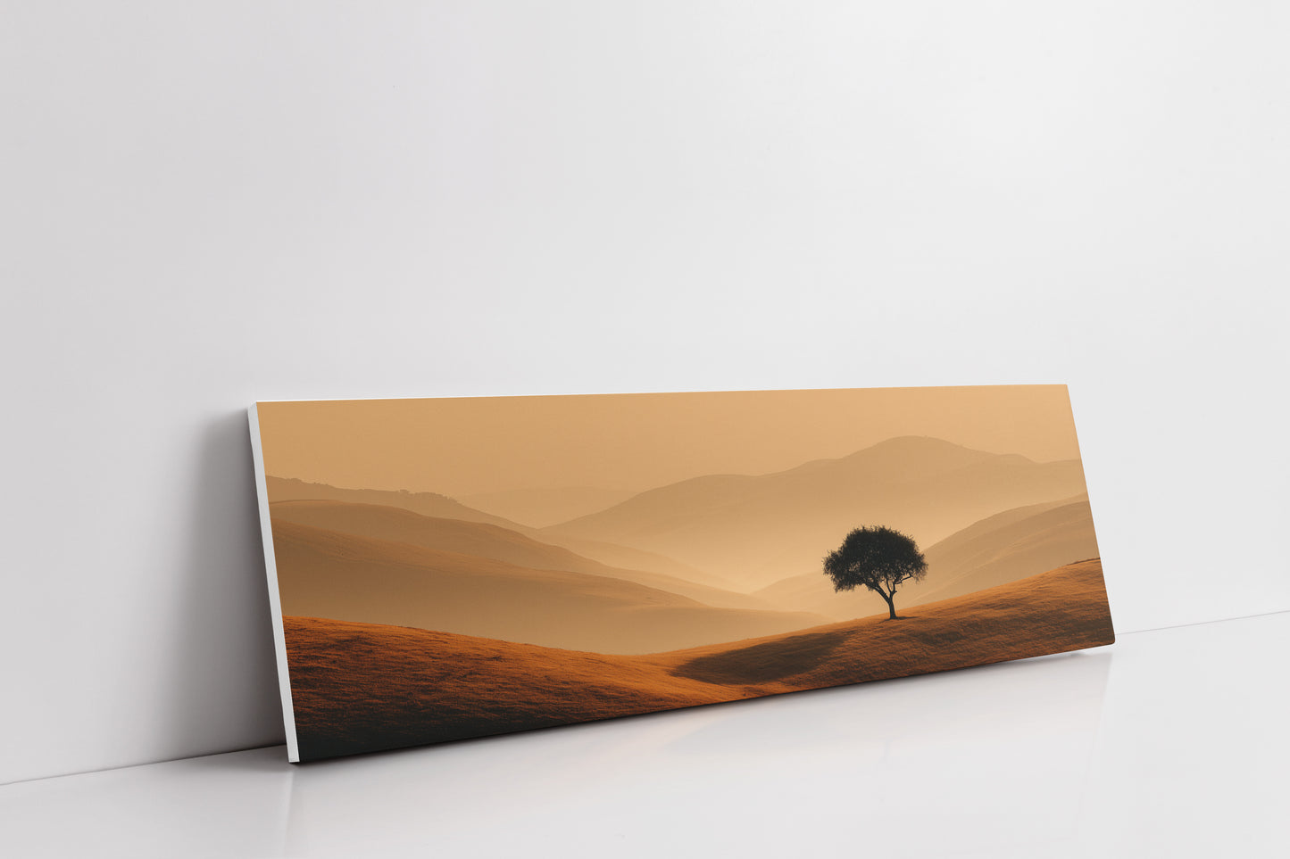 A Lone Tree In Golden Quiet