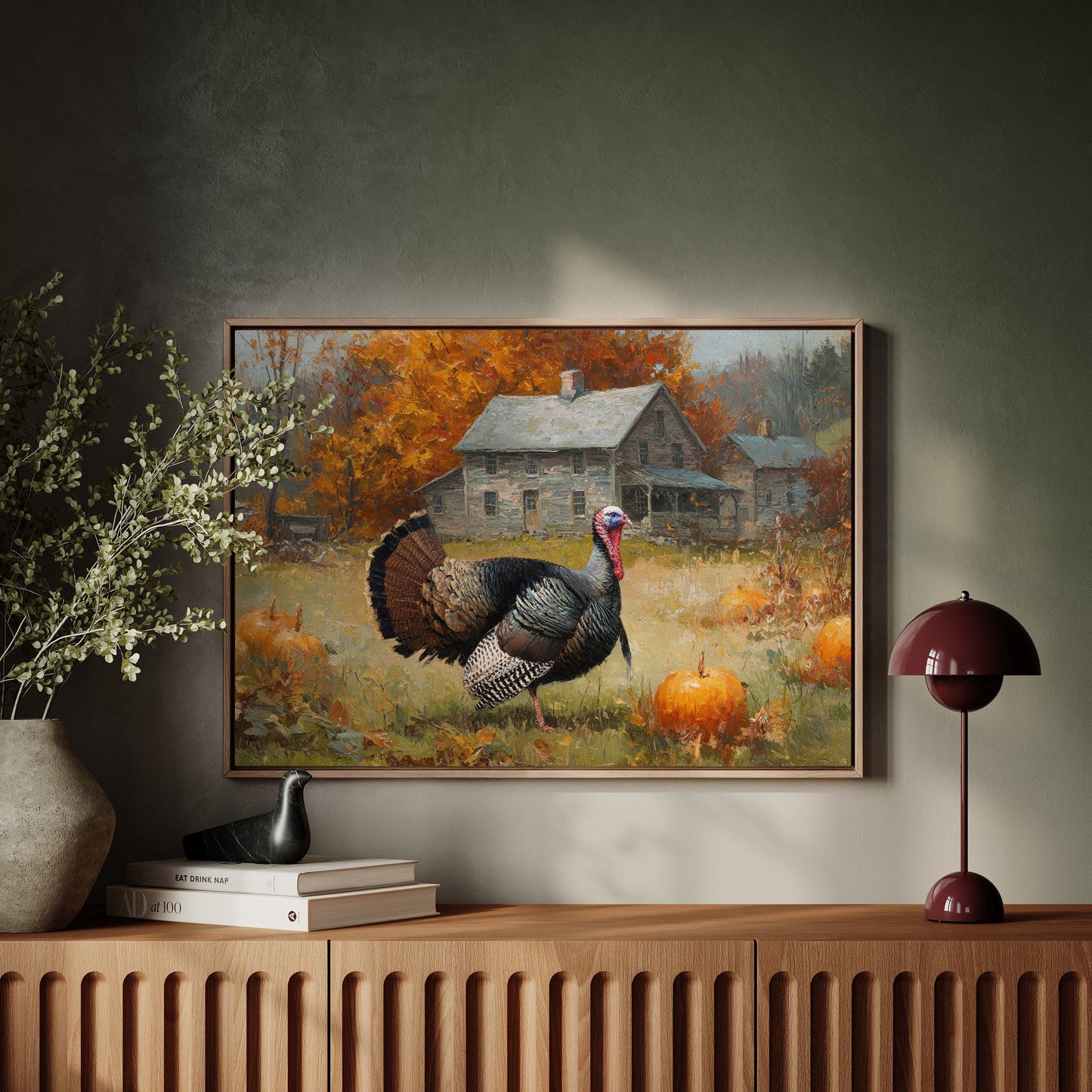 Autumn's Guest At The Farmhouse