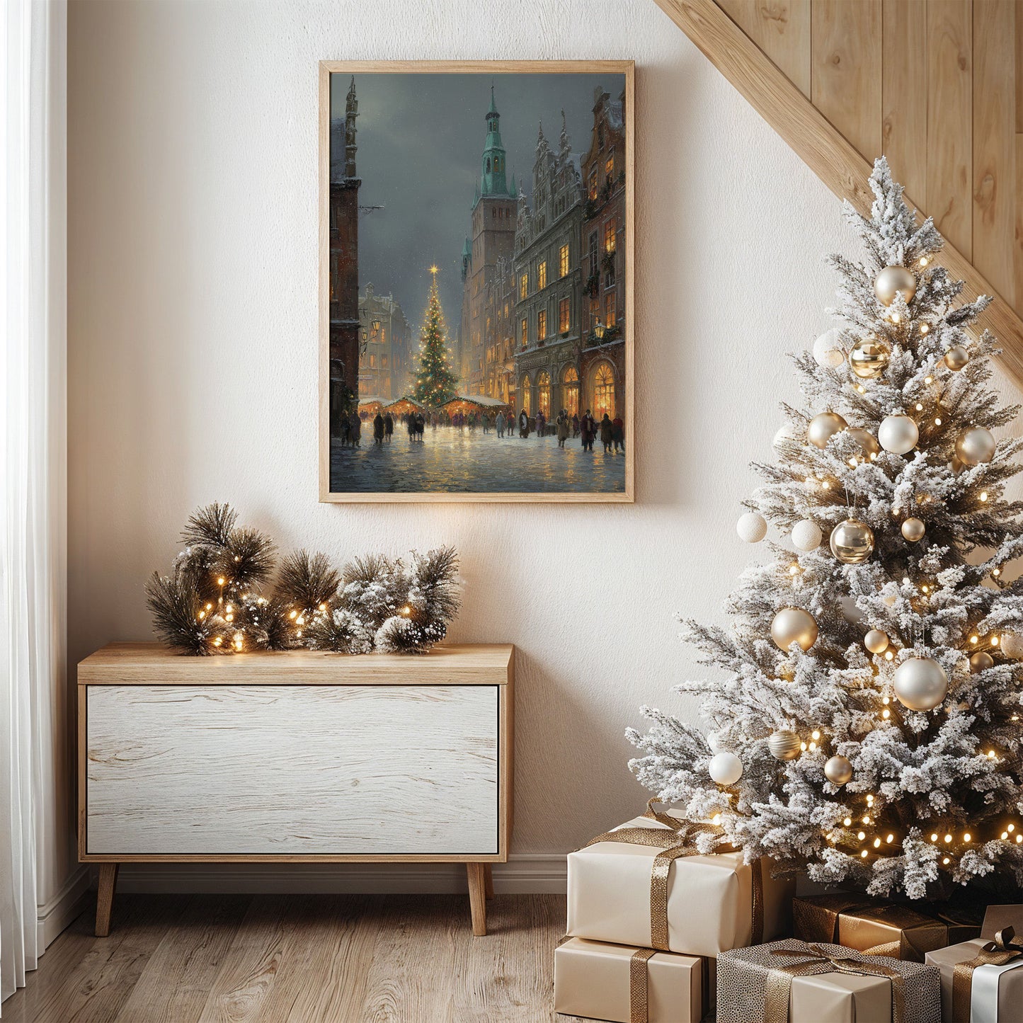 Winter Lights Dance Through Old Town