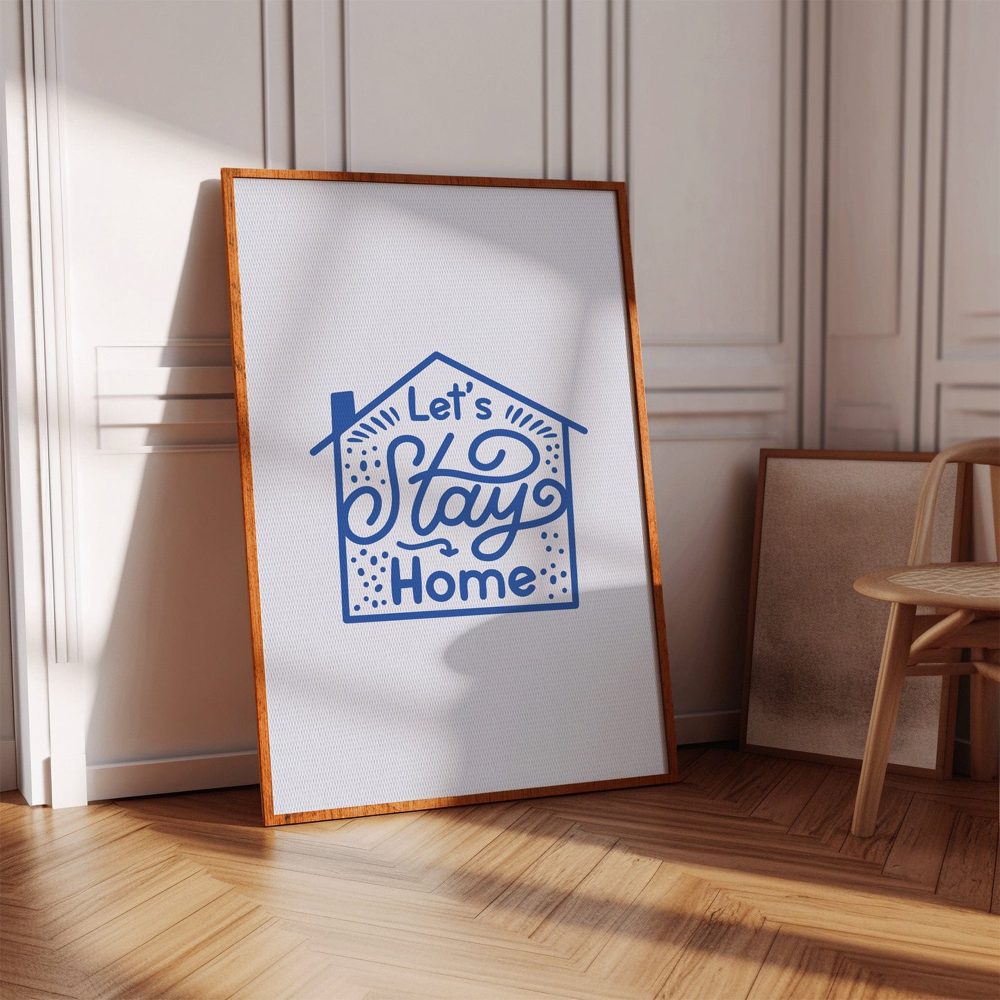 Cozy Letters Dance In Blue