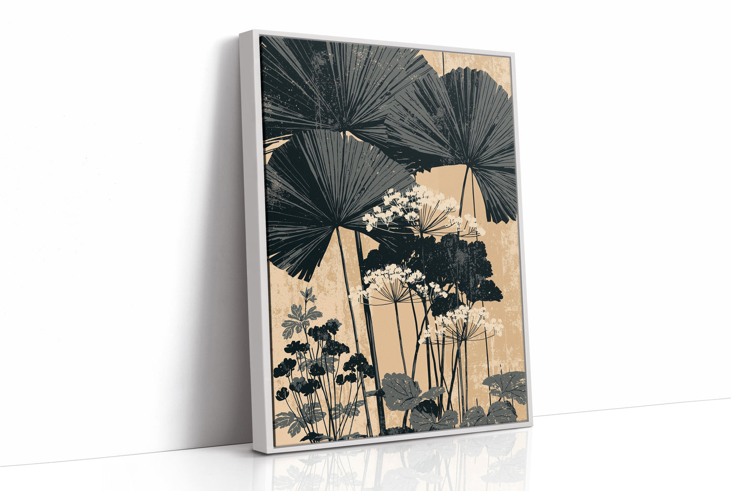 Palm Fronds Over Wild Lace