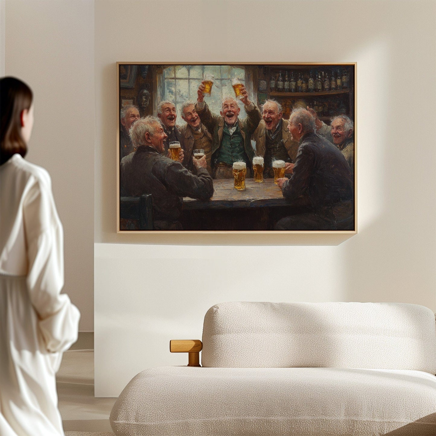 Timeless Camaraderie: Vintage Pub Celebration Canvas Wall Art
