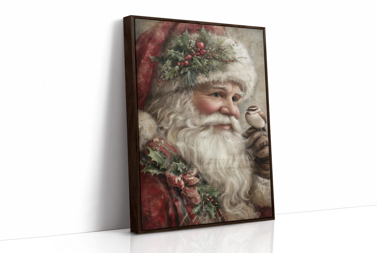 Santa with Nature's Tiny Messenger