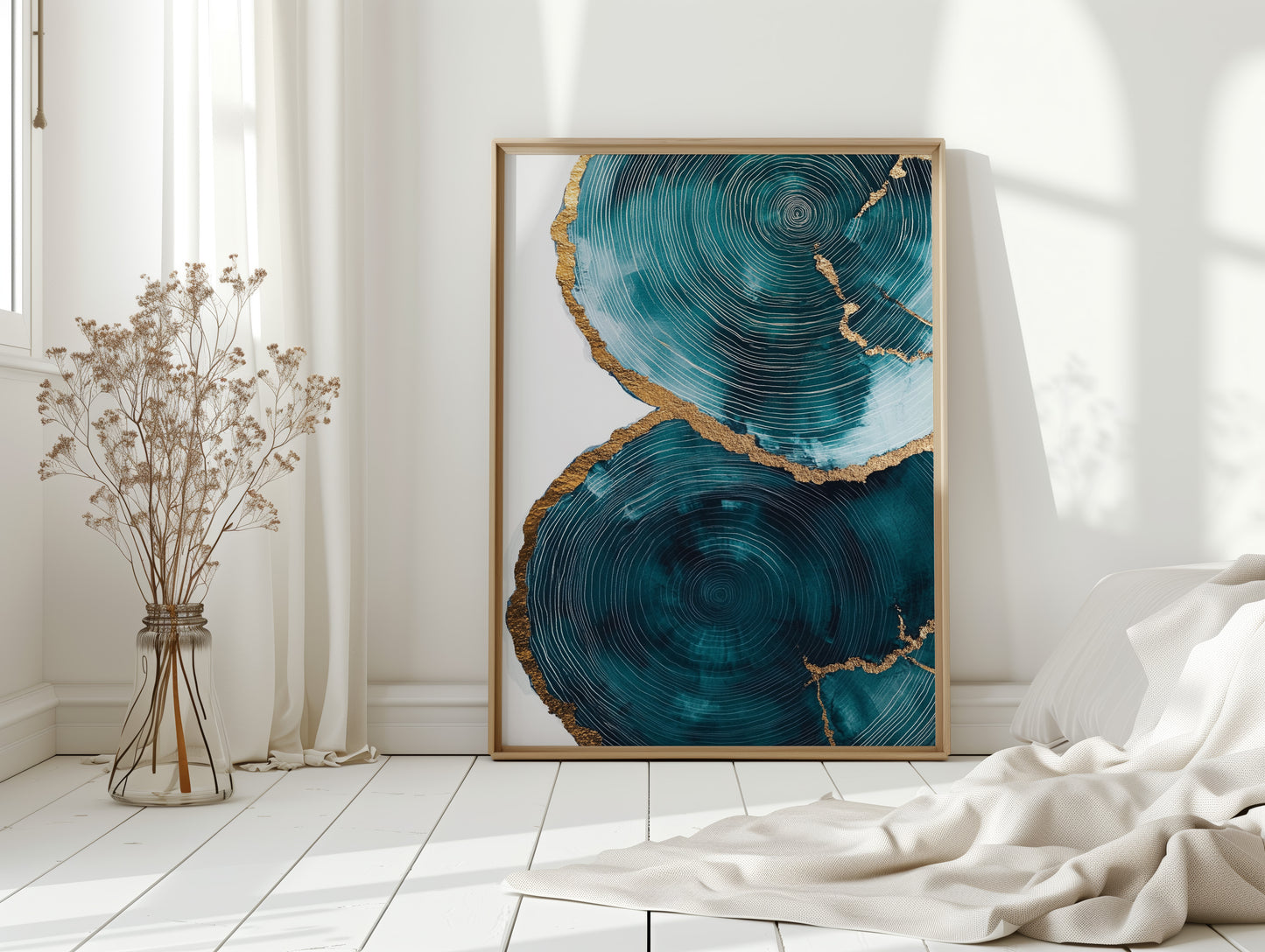 Emerald Echoes in Gold