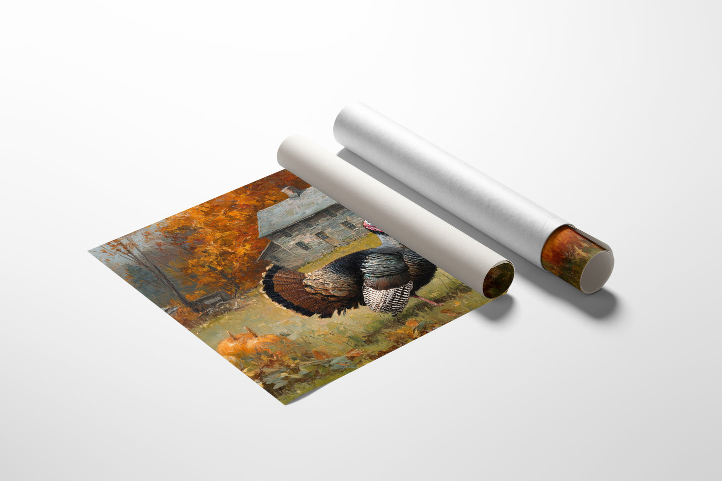 Autumn's Guest At The Farmhouse