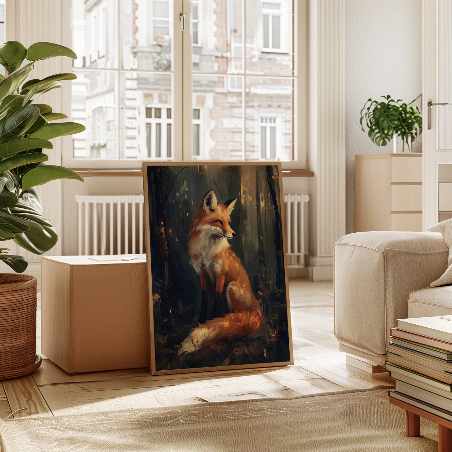 Fox Wall Art – Mystical Forest Print, Woodland Animal Decor, Nature-Inspired Painting