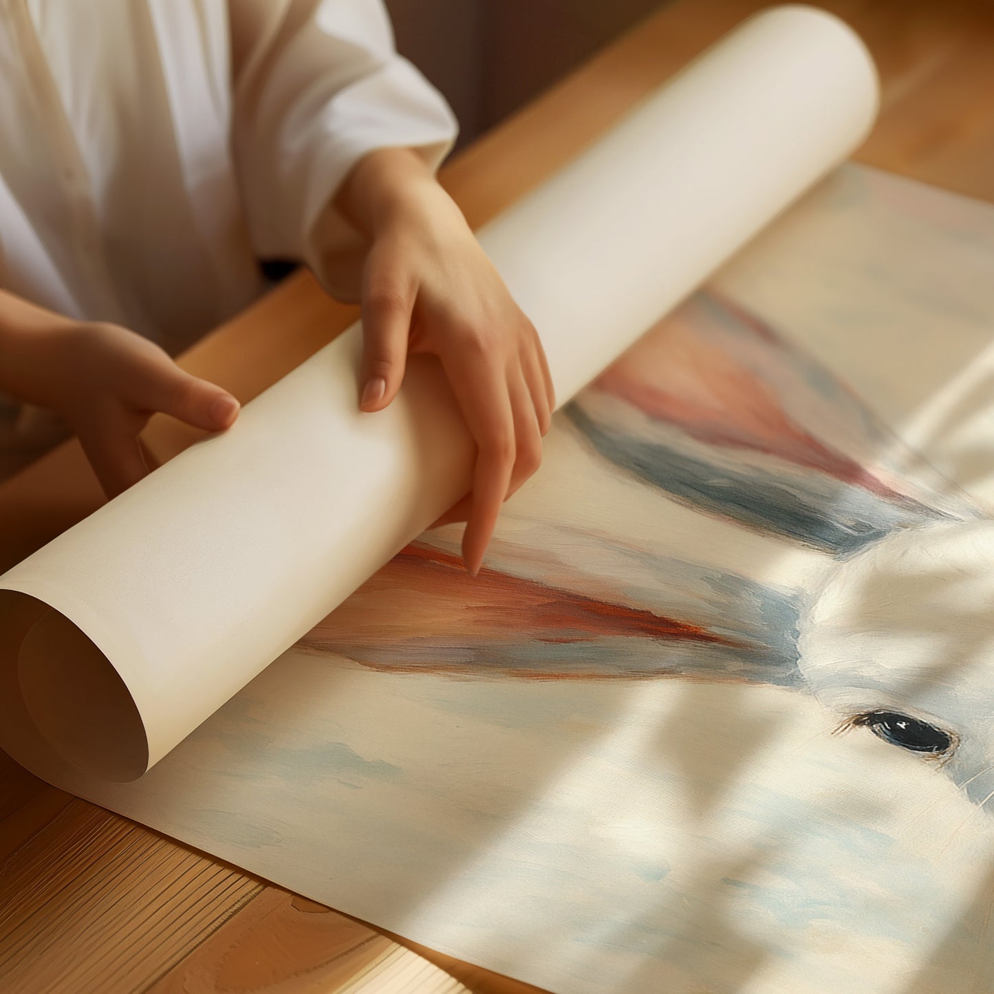 Bright Eyed Bunny in Soft Pastels