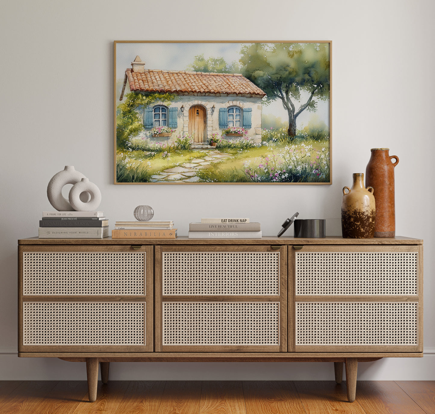 Summer Blooms By Cottage Door