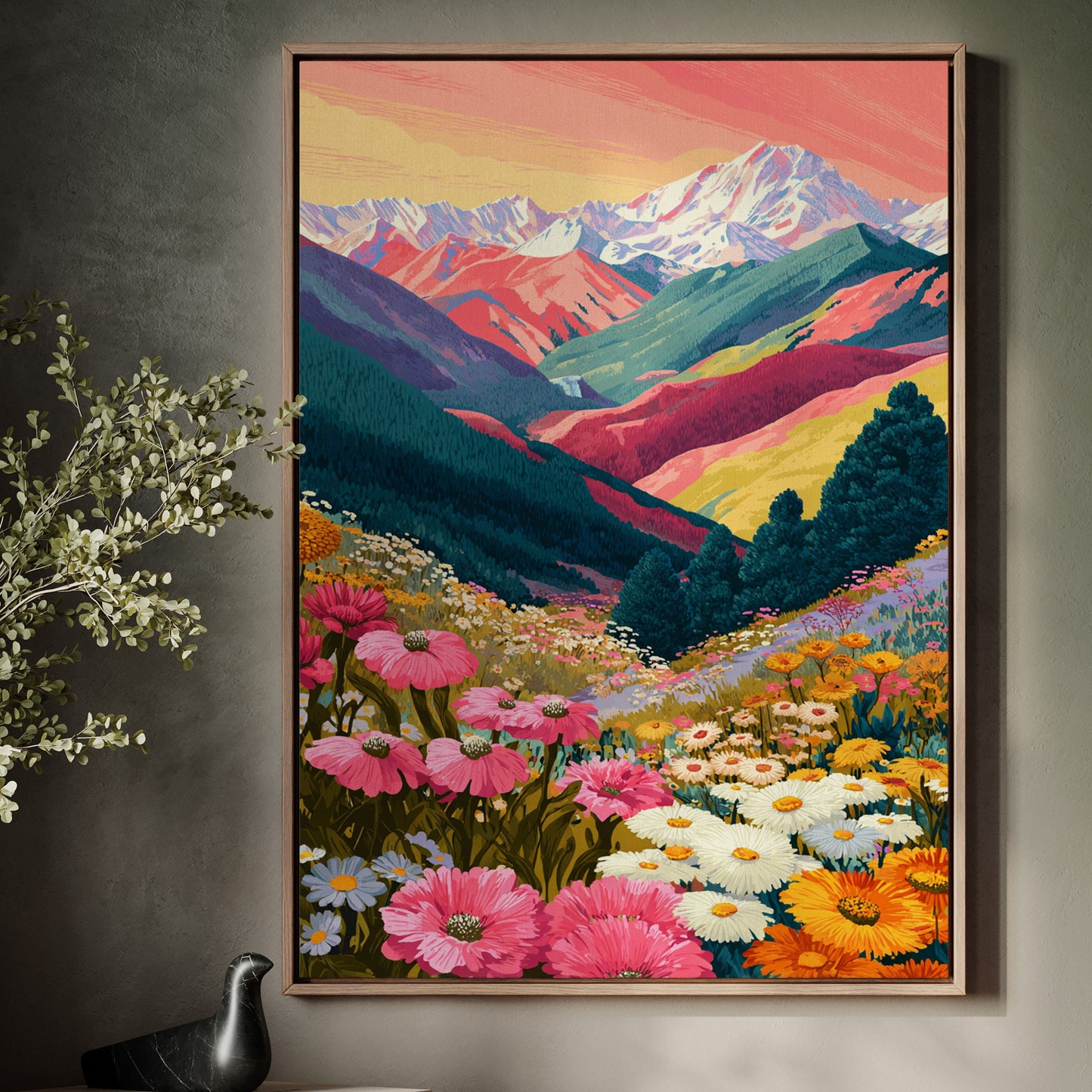 Mountains Adorned in Floral Splendor