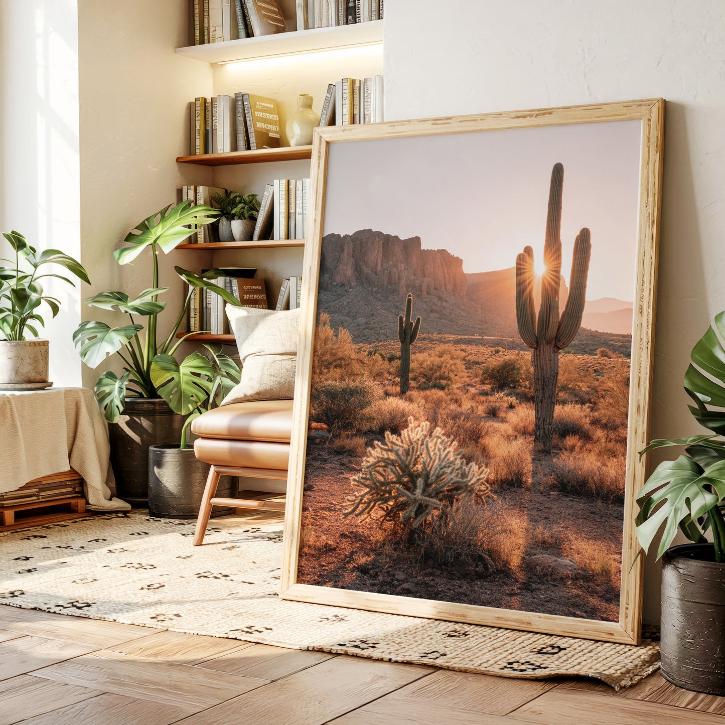 Sunlit Giants in Arid Embrace
