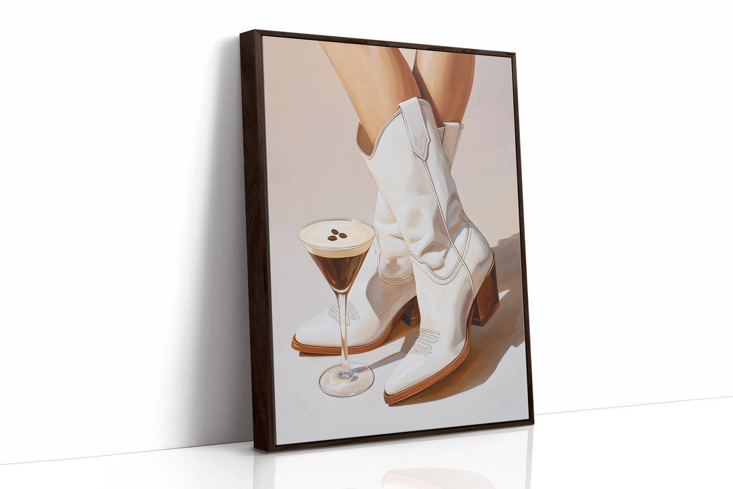 White Boots Meet Martini Moment