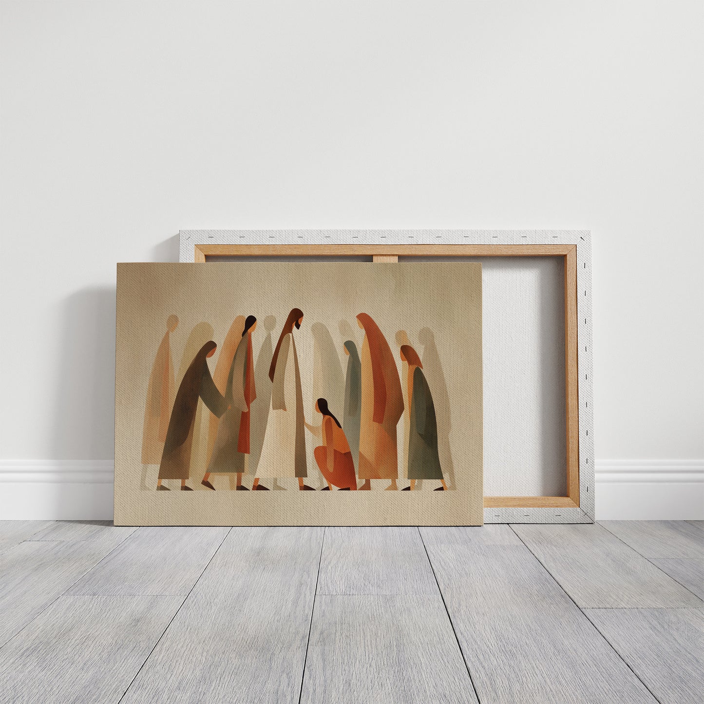 Figures Gather In Muted Tones