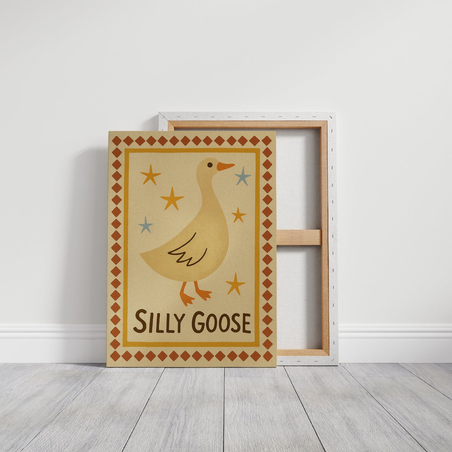Silly Goose Folk Art Print