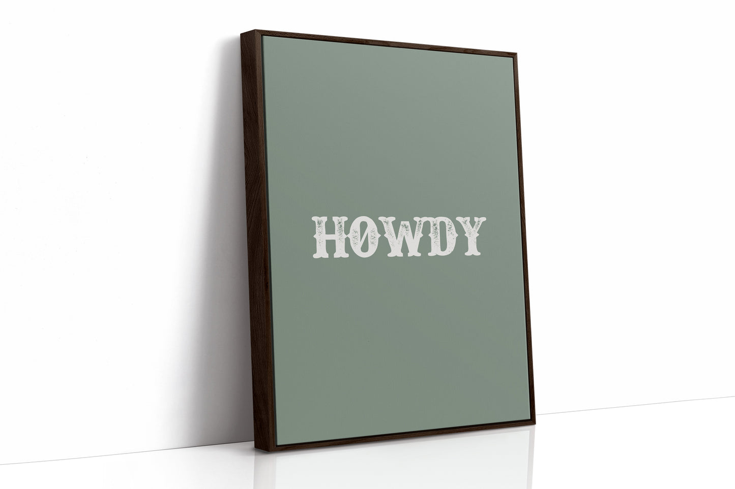 Howdy Western Minimalist in Green