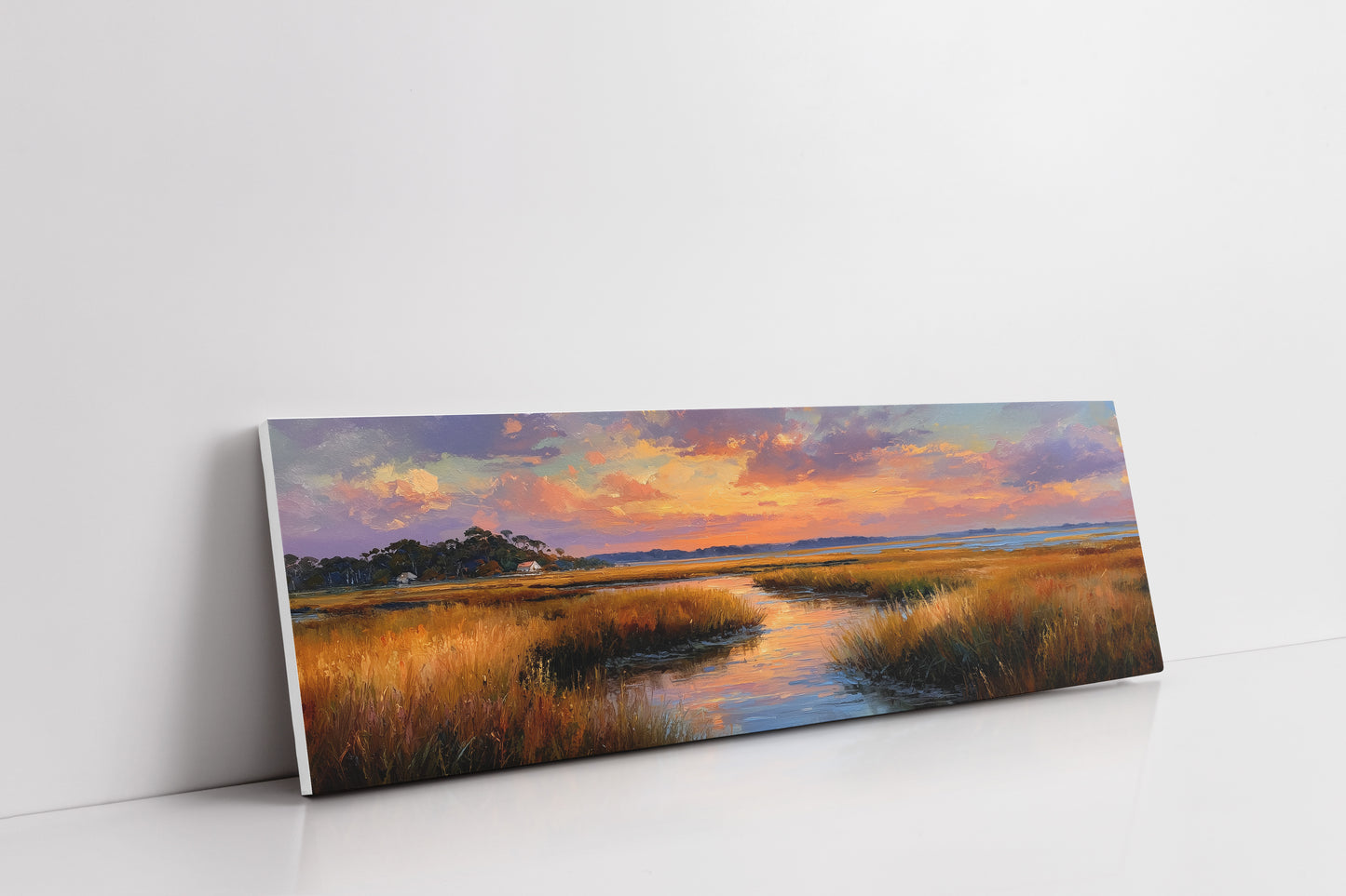 Golden Marsh Beneath A Painted Sky