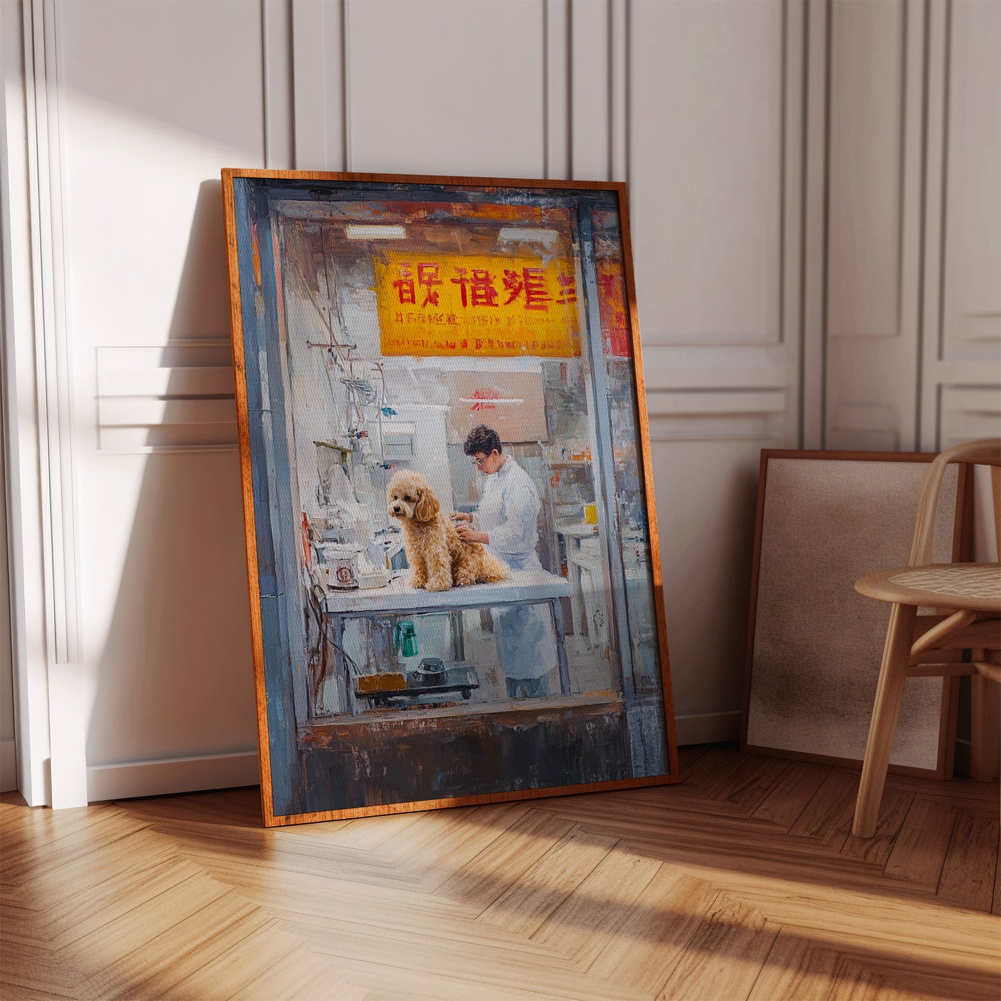 Patient Poodle At Golden Hour