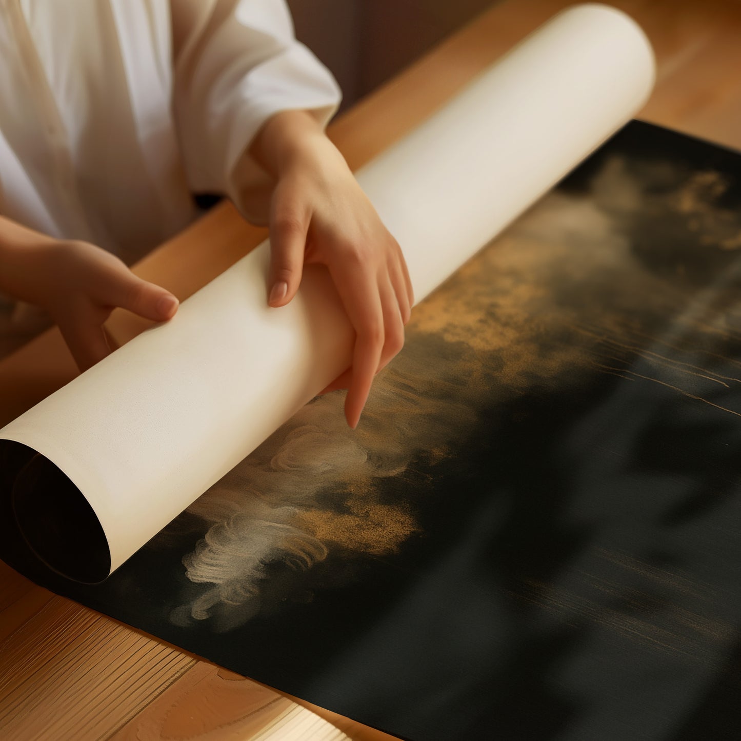 Gold Rain Beneath a Quiet Cloud