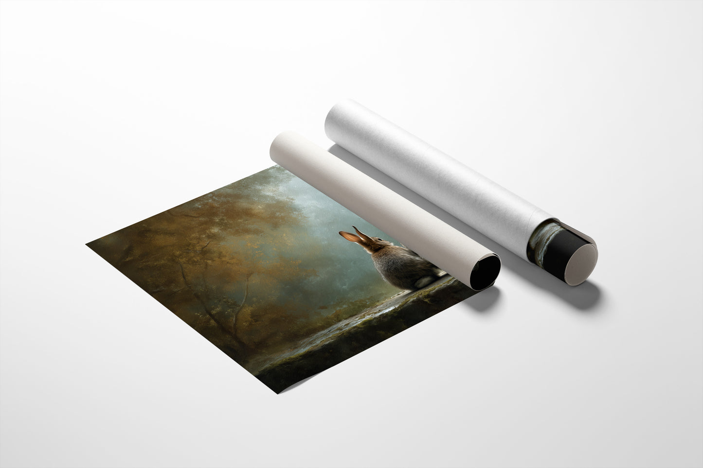 Quiet Companions In Misty Forest