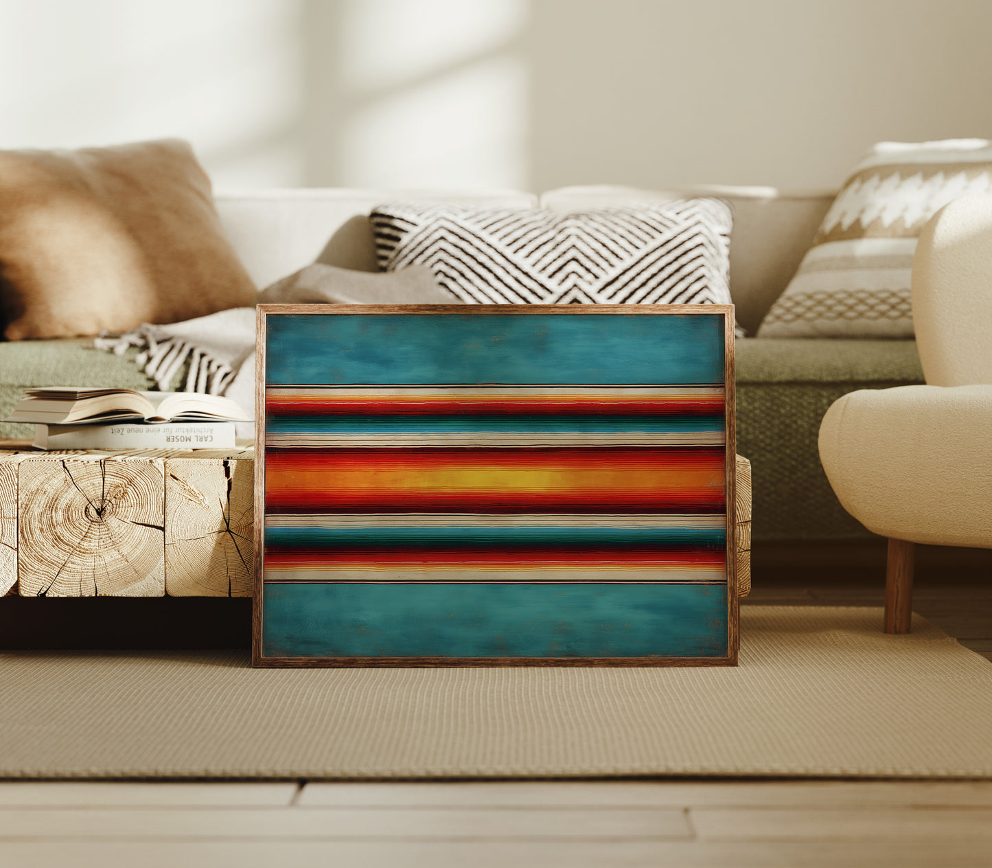 Sunset Stripes Across Desert Horizons