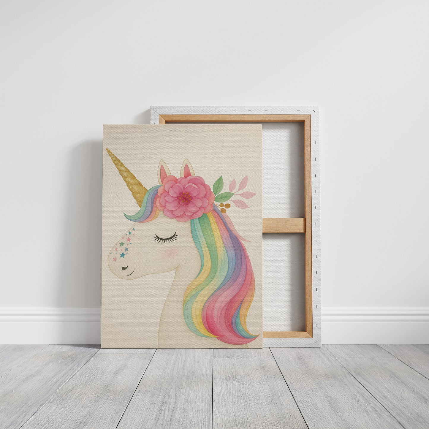 Starlit Unicorn with Rainbow Mane