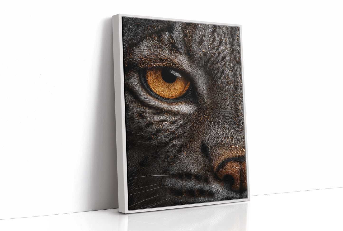 Golden Gaze Wild Cat Close Up
