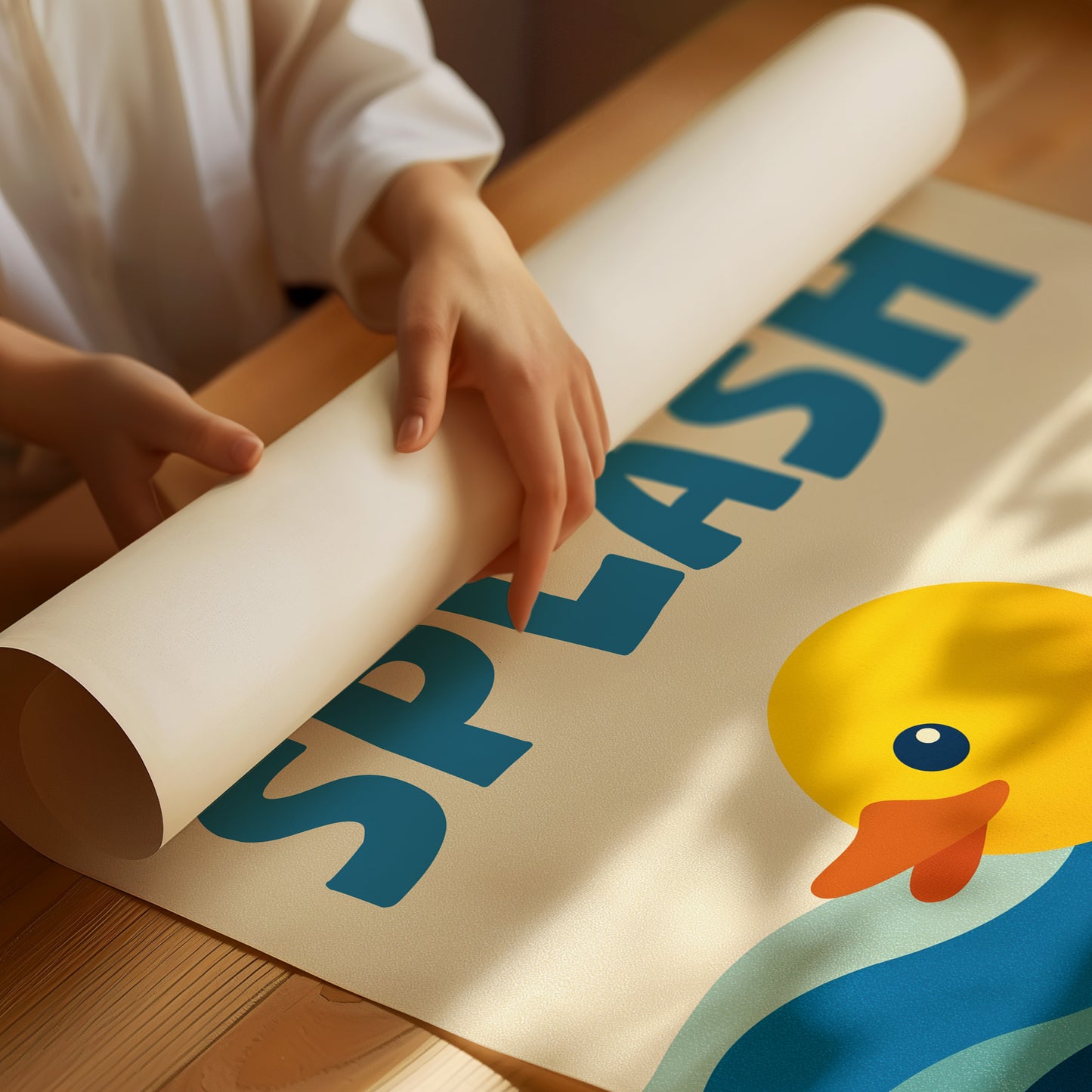 Sunny Duck in Rolling Waves