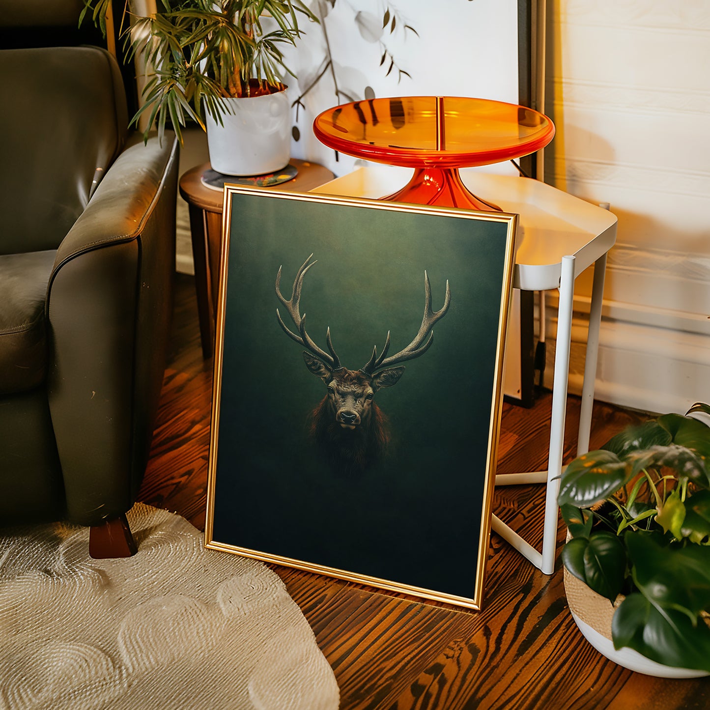 Crowned Stag in Forest Shadows