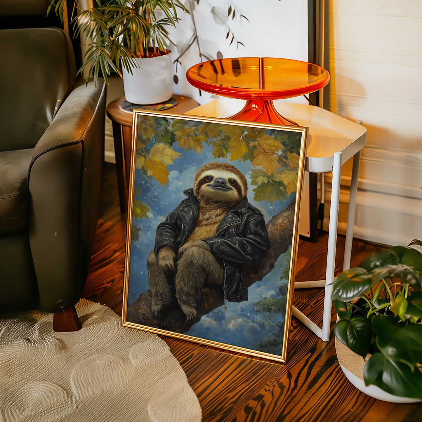 Rebel Sloth in a Leather Jacket